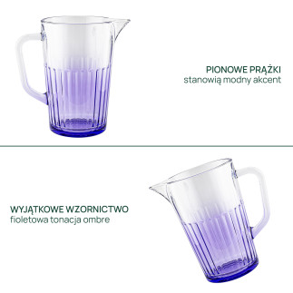 Dzbanek z uchem na wodę i napoje Colette Purple Power 1220 ml