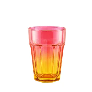 Szklanki do napojów Gigi Magical Sunrise ombre pomarańczowo - różowe 6 x 425 ml