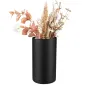 Czarny wazon dekoracyjny, matowy cylinder Magnolia 29 cm