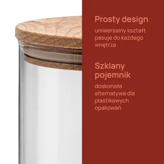 Szkalny pojemnik Stor z drewnianym deklem 29,5 cm