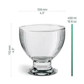 Szklane pucharki do lodów i deserów Lyra 4 x 405 ml