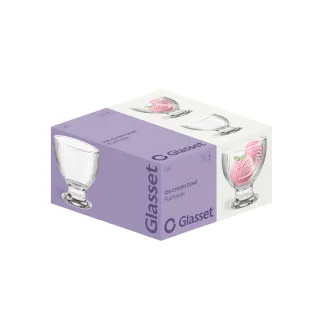 Szklane pucharki do lodów i deserów Lyra 4 x 405 ml