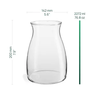 Wazon, cylinder dekoracyjny 20 cm Flor Glasset