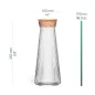Karafka prążkowana z korkiem Lyra 1150 ml