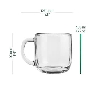 Szklanki z uchem 6 x 350 ml Tova