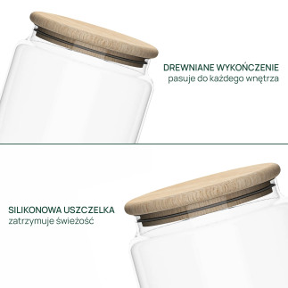 Słoik do przechowywania z deklem Eco Storage 1080 ml