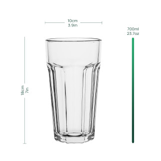 Bardzo duże szklanki XXL do napojów Alva 6 x 700 ml