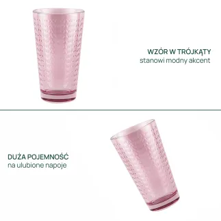 Szklanki do wody i napojów Tressa Summer Vibes 6 x 400 ml